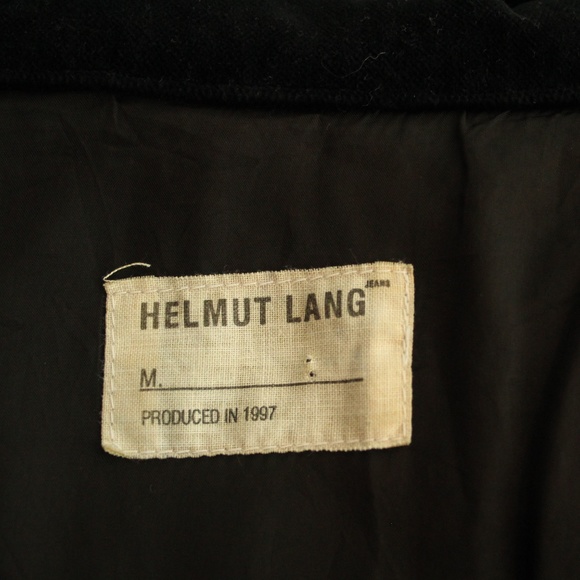 Helmut Lang Vintage Runway 1997 Velvet Button Up Satin Trim Coat Jacket 42 US M - Picture 6 of 8